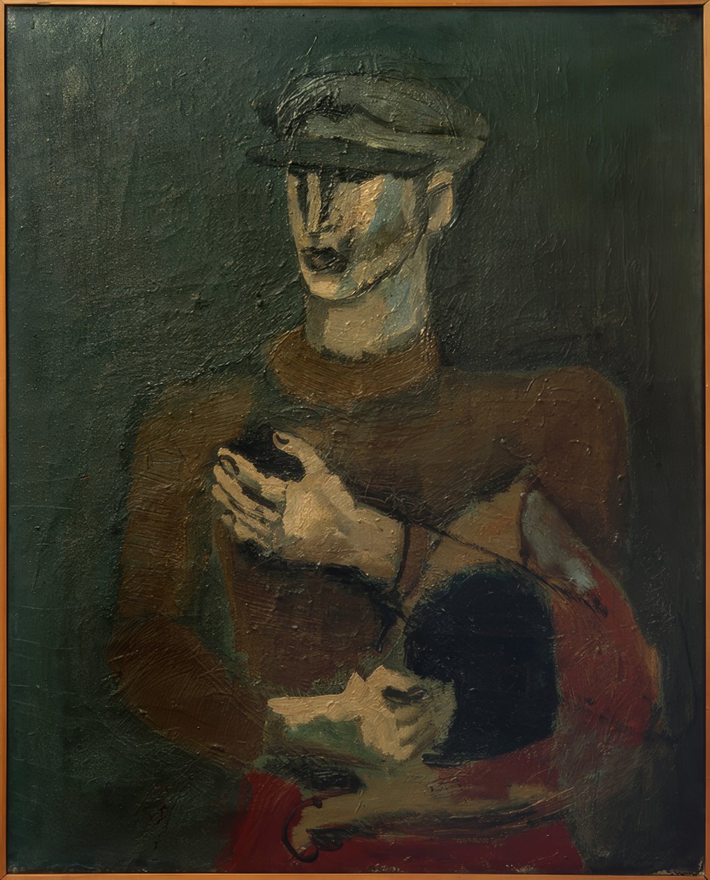 Altı peni şapkalı genç adam by Helmut Kolle
