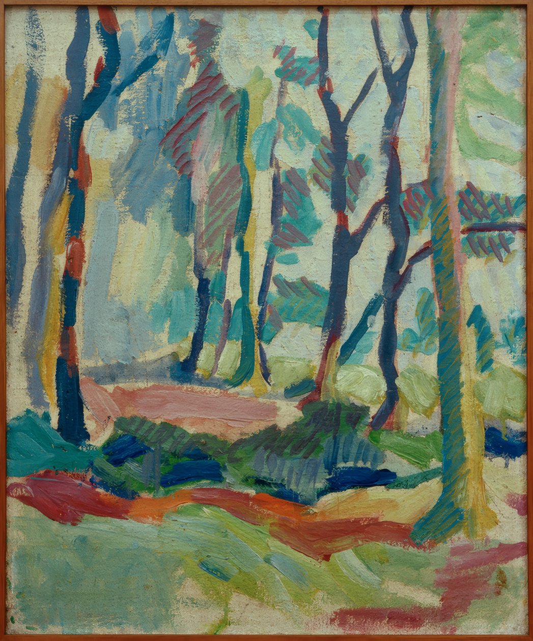 Helmuth Macke, Herbstwald ibei Krefeld / resim, 1910 by Helmuth Macke