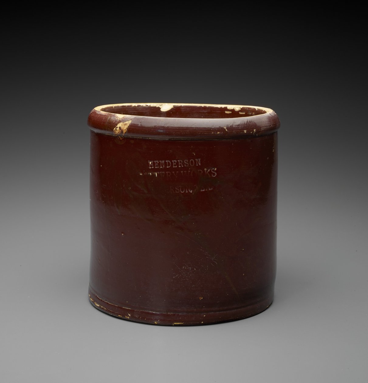 Jar, c. 1890-1894 (slip-glazed stoneware) by Henderson Pottery Works Henderson Pottery Works