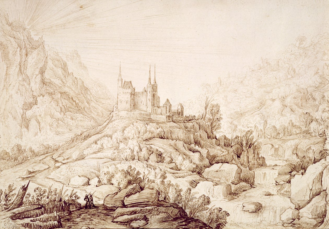 Kaleli dağlık manzara, c.1589 by Hendrick Cornelisz. Vroom