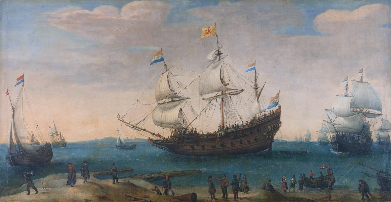 Mauritius ve diğer Doğu Hintliler by Hendrick Cornelisz. Vroom