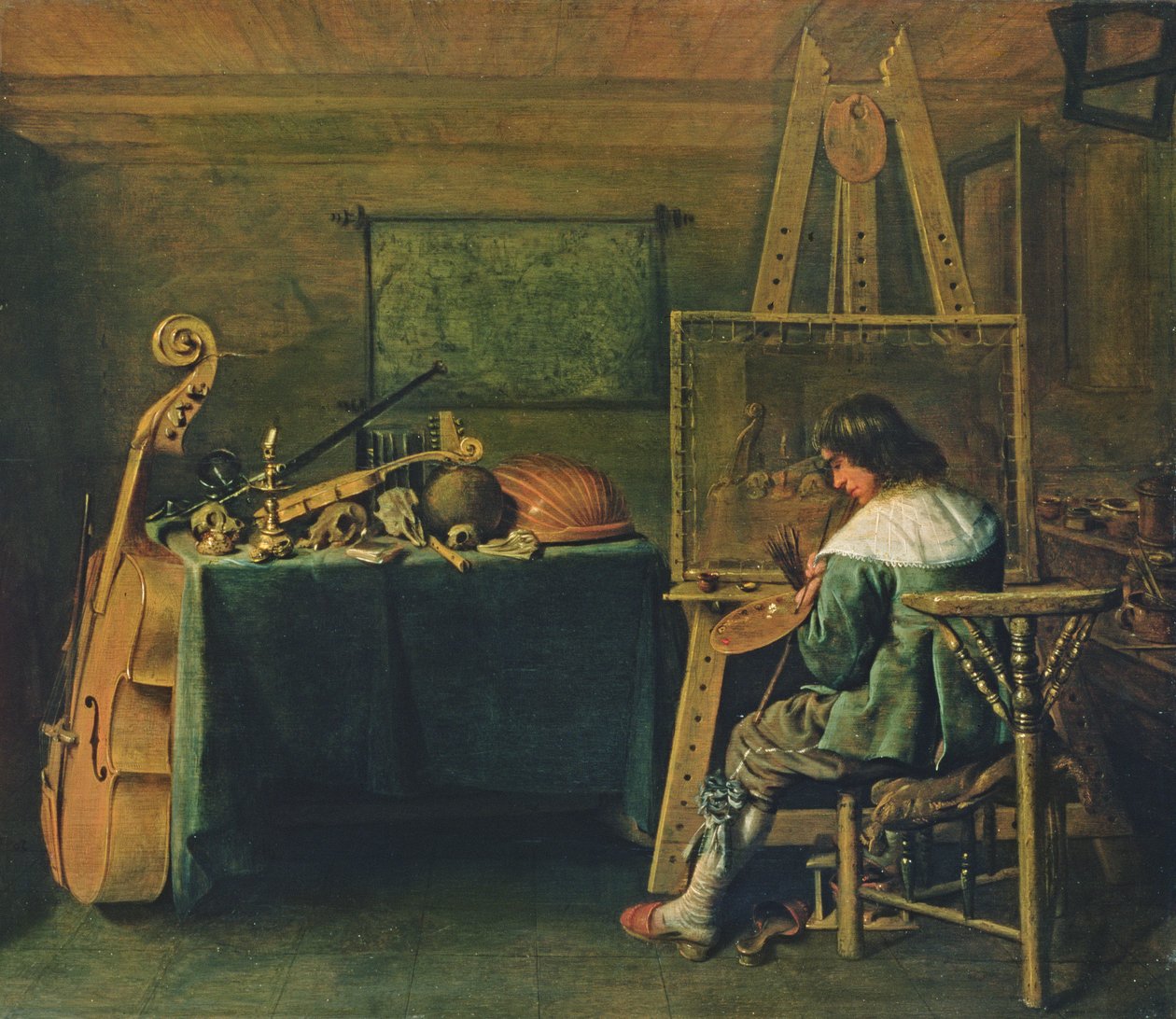 Stüdyosunda Sanatçı, c.1640 (panel) by Hendrick Gerritsz Pot
