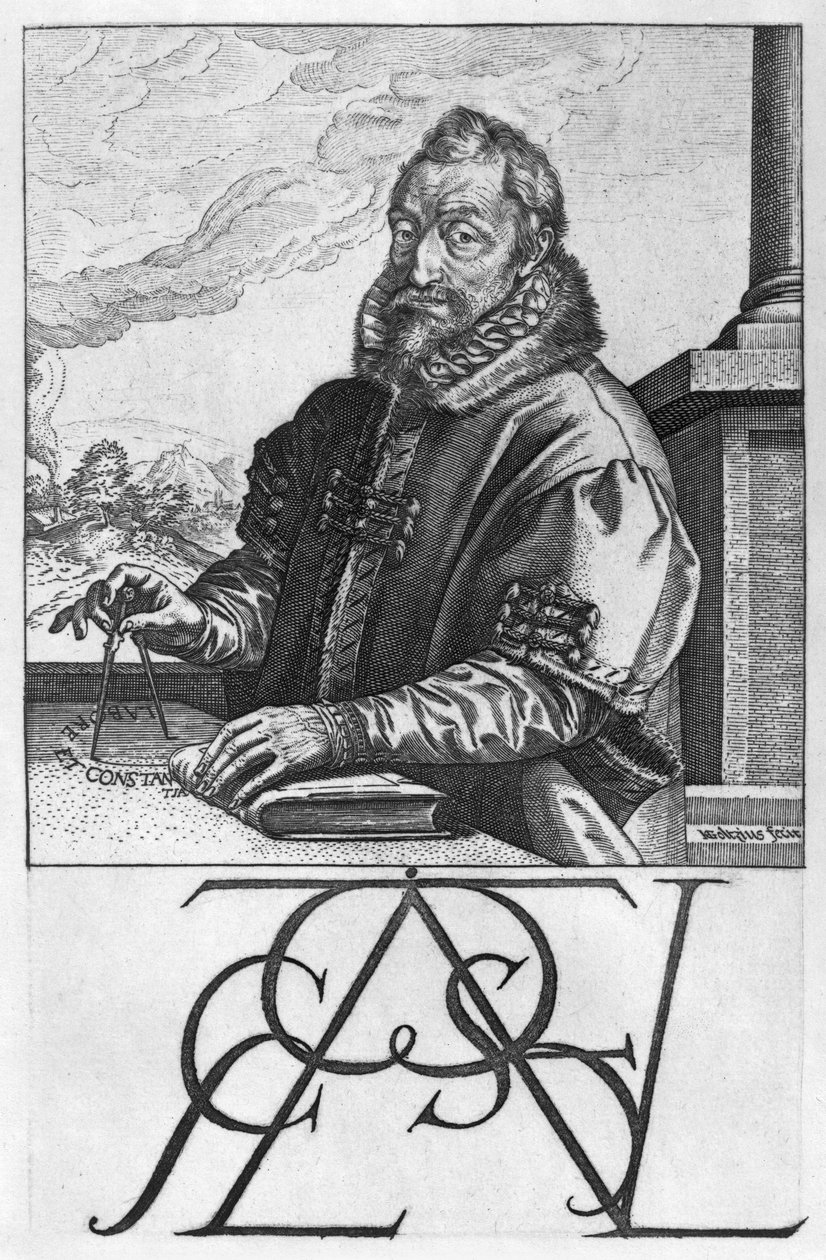 Christophe Plantin (c.1520-89) by Hendrik Goltzius