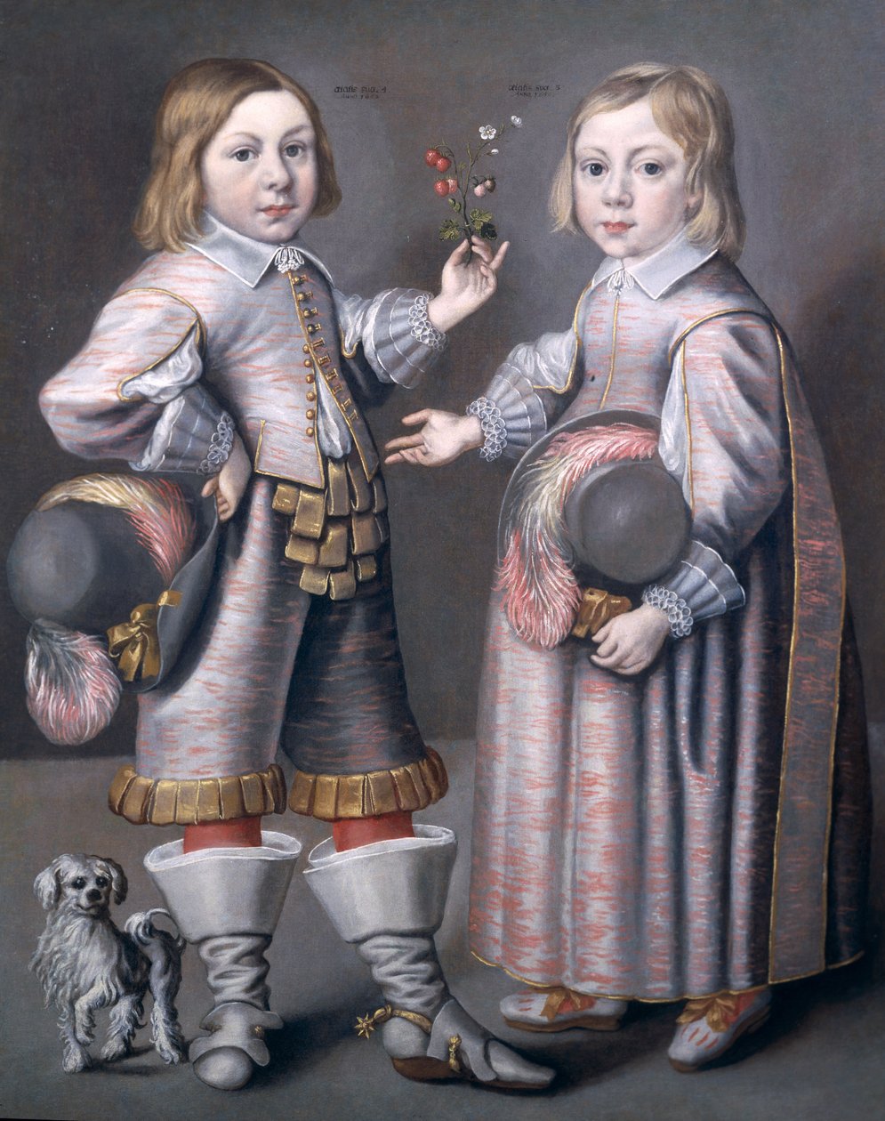 İki Çocuk Portresi by Hendrick Munnichoven