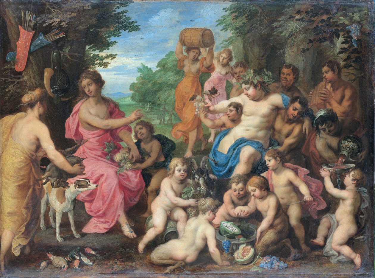 Bacchus ve Diana by Hendrick van Balen
