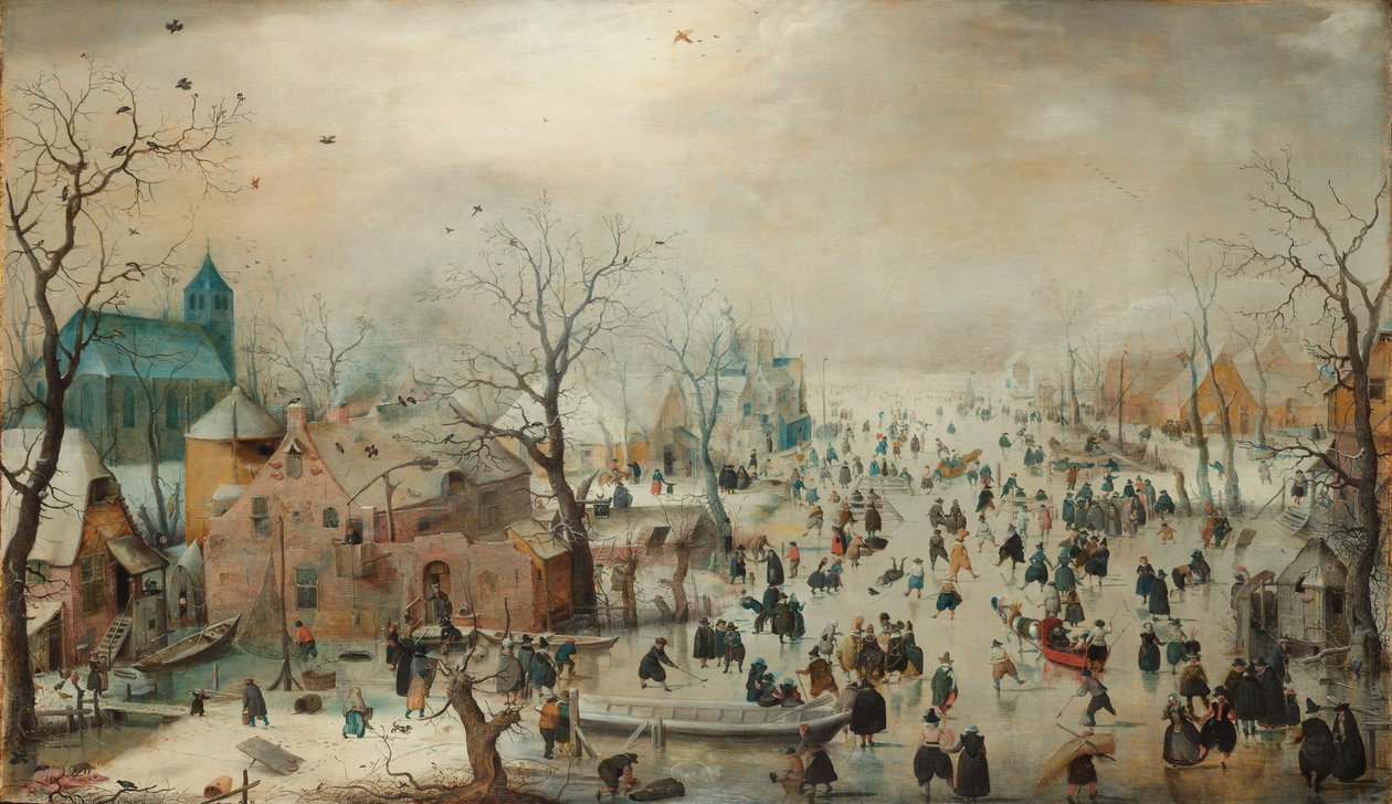 Buz Patencileri ile Kış Manzarası Patenciler ile Kış Manzarası by Hendrick Avercamp