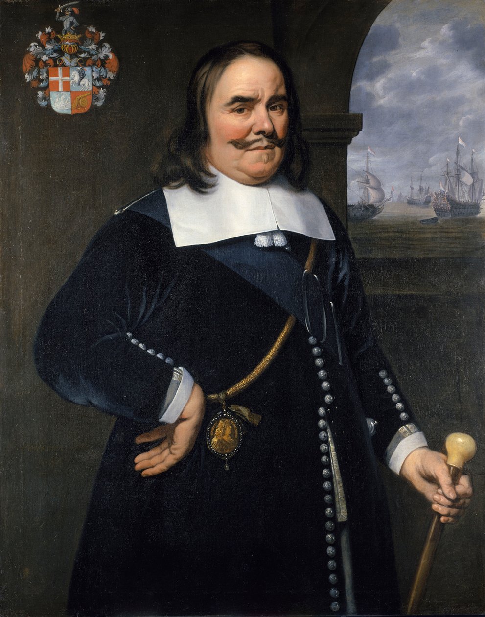 Michiel Adriaenszoon de Ruyter, Birleşik Eyaletler Koramiral-Generali (1607-1676) by Hendrick Berckman