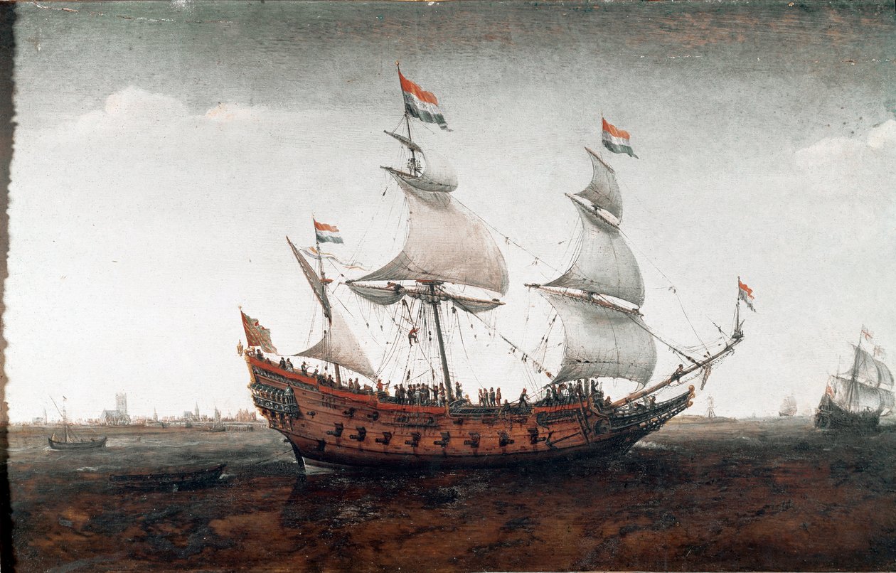 Derin denizde Hollanda gemisi (Resim by Hendrick Cornelisz. Vroom