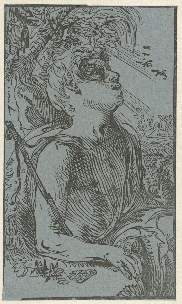 Vaftizci Yahya Vahşi Doğada by Hendrick Goltzius (attributed to)