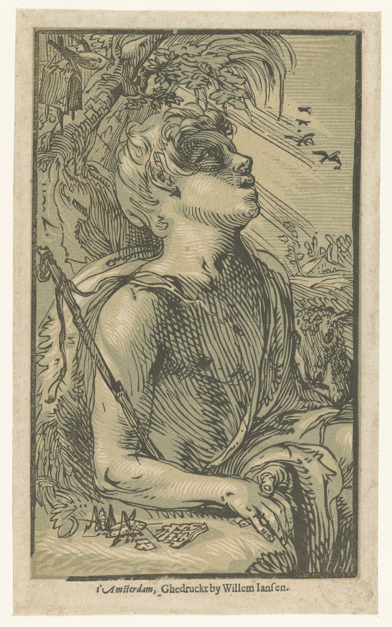 Vaftizci Yahya Vahşi Doğada by Hendrick Goltzius (attributed to)