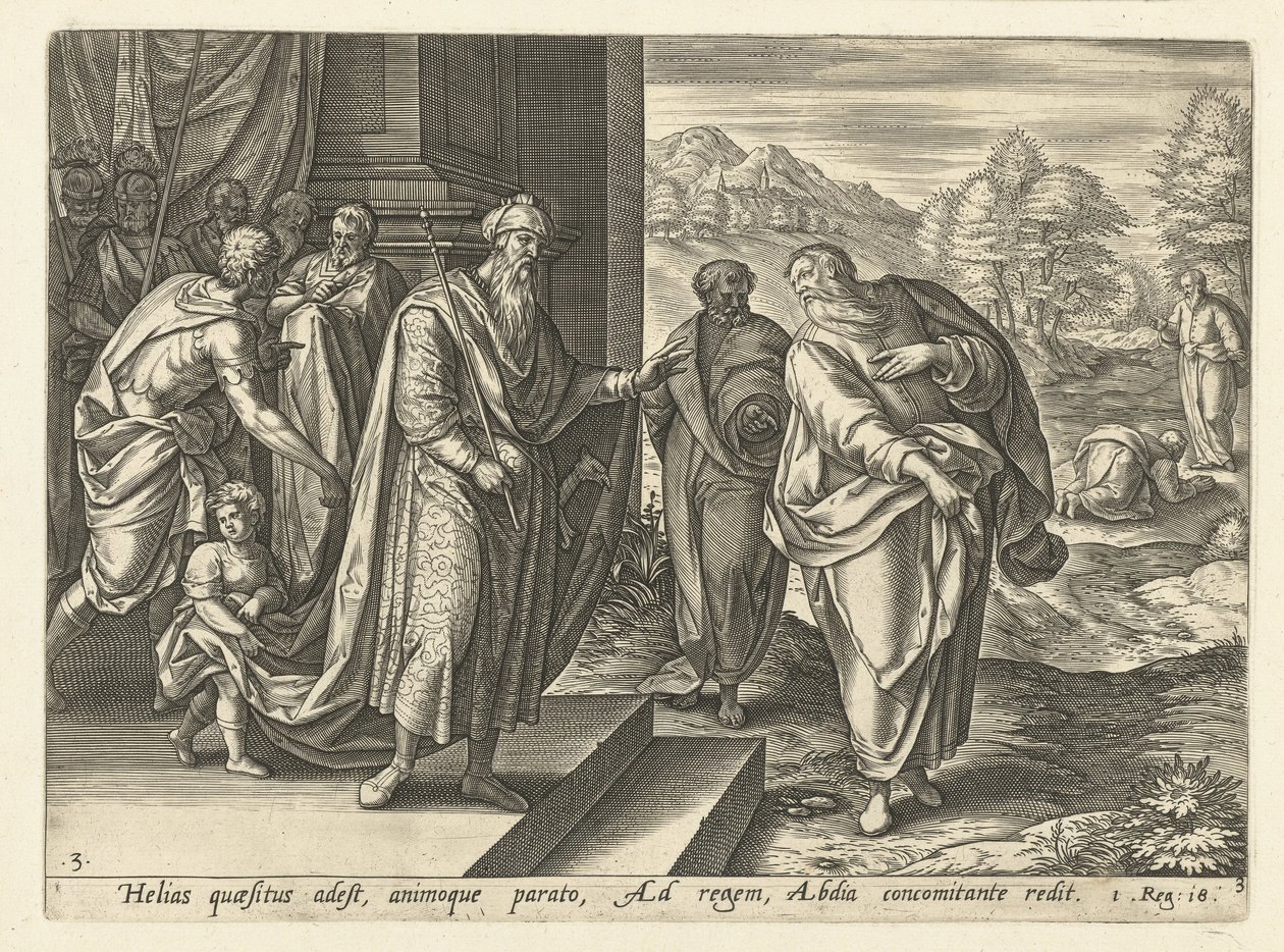 İlyas, Kral Ahab ile ikinci kez konuşuyor İlyas Tarihi (dizi adı) by Hendrick Goltzius (rejected attribution)
