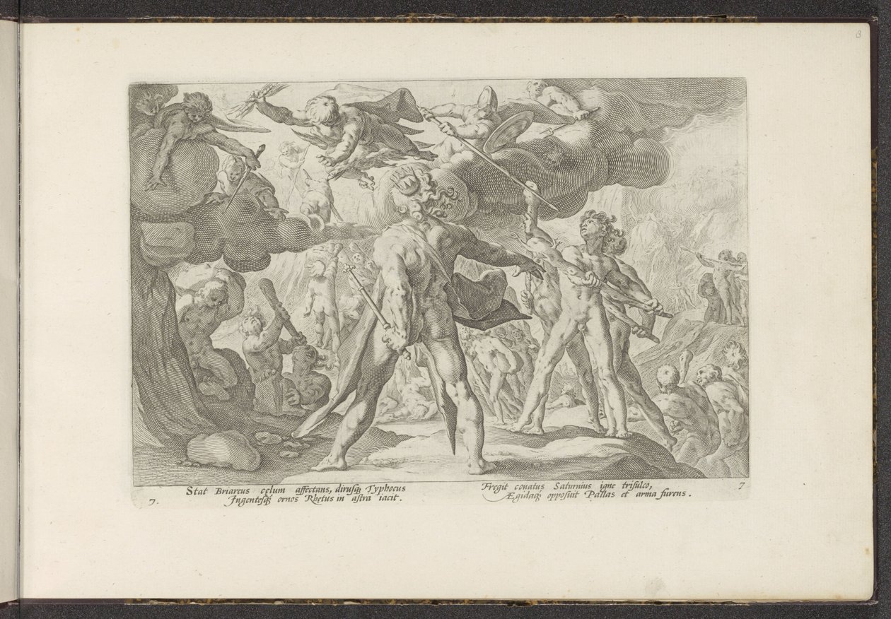 Devlerin Tanrıların Dünyasına Saldırısı Ovid'in Metamorfozları (dizi başlığı) Re-creations of P. Ovidius Naso (dizi başlığı) by Hendrick Goltzius (workshop of)