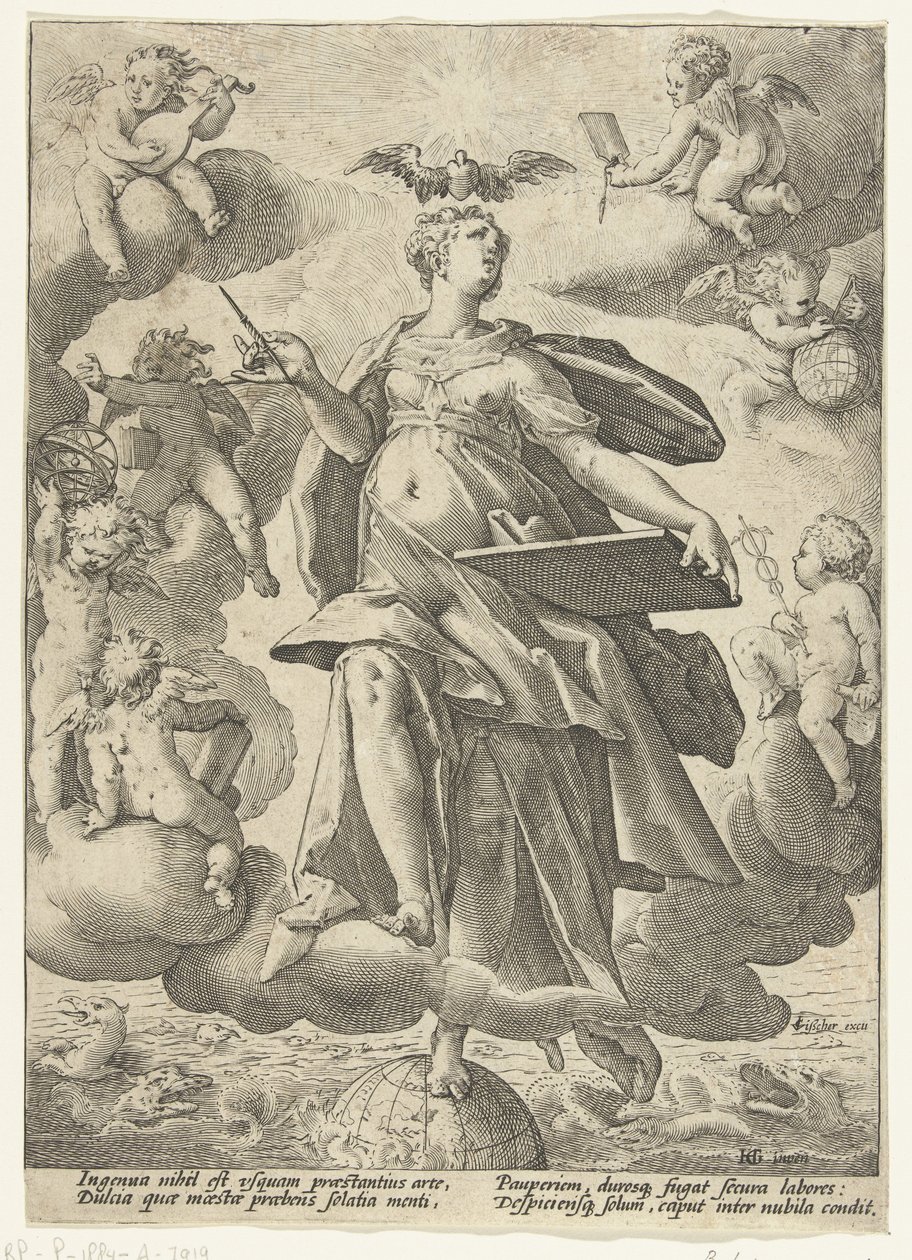 sanat alegori by Hendrick Goltzius (workshop of)