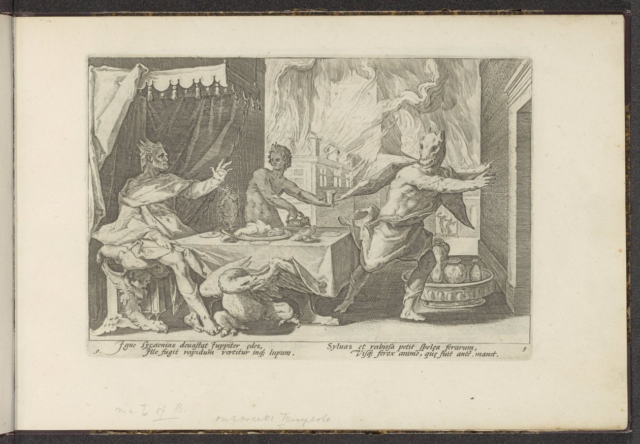 Lycaon kurda dönüşüyor Ovid