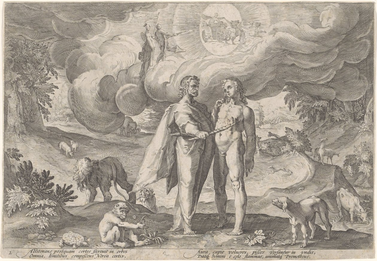 Prometheus ilk insanı yaratır Ovid