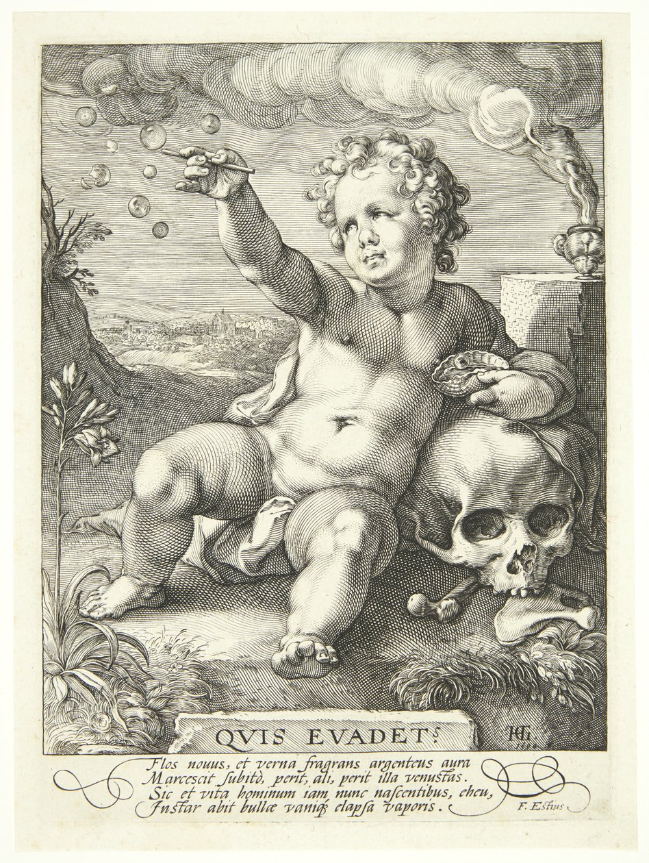 Hayatın geçiciliğinin alegorisi ("Quis Evadet?") by Hendrick Goltzius