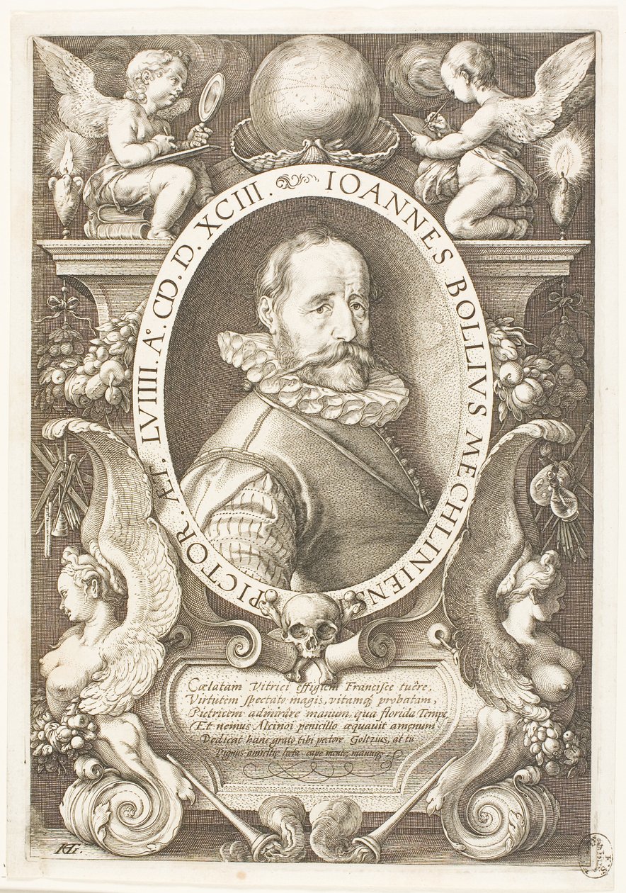 Bol, Hans (1534-1593) Malines ressamı, 1591'den Amsterdam'da by Hendrick Goltzius
