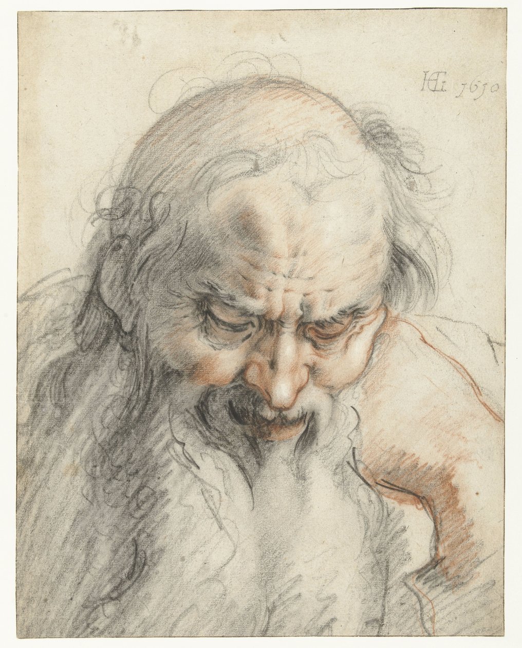 Yaşlı bir adamın büstü by Hendrick Goltzius