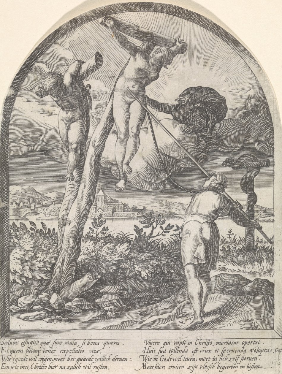 İnsan arzularını öldürmeli Manevi Avlar (dizi başlığı) by Hendrick Goltzius