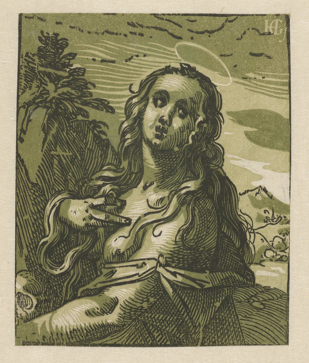 De boetvaardige Maria Magdalena by Hendrick Goltzius