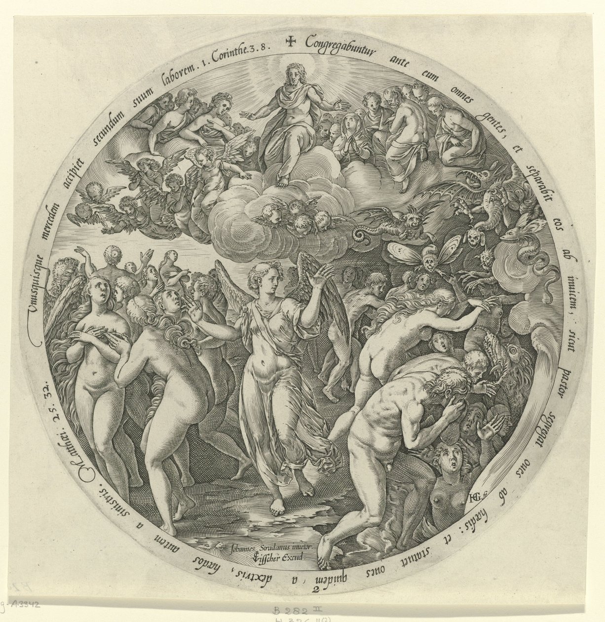 Mübarekler lanetlilerden ayrılır Son Yargı (dizi adı) by Hendrick Goltzius