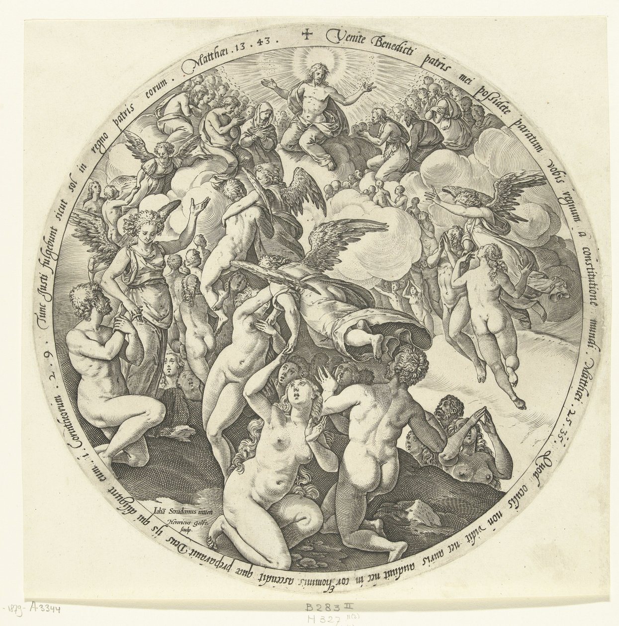 Mübarekler cennette kabul edilir Son Yargı (dizi adı) by Hendrick Goltzius