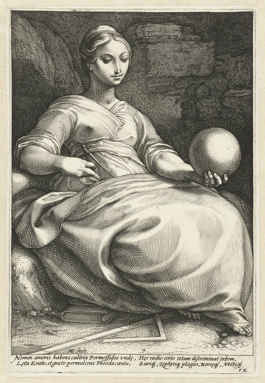 Erato The Nine Muses (dizi adı) by Hendrick Goltzius