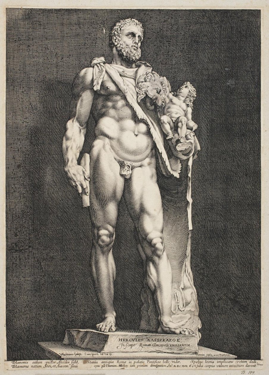 Herkül ve Telefos by Hendrick Goltzius
