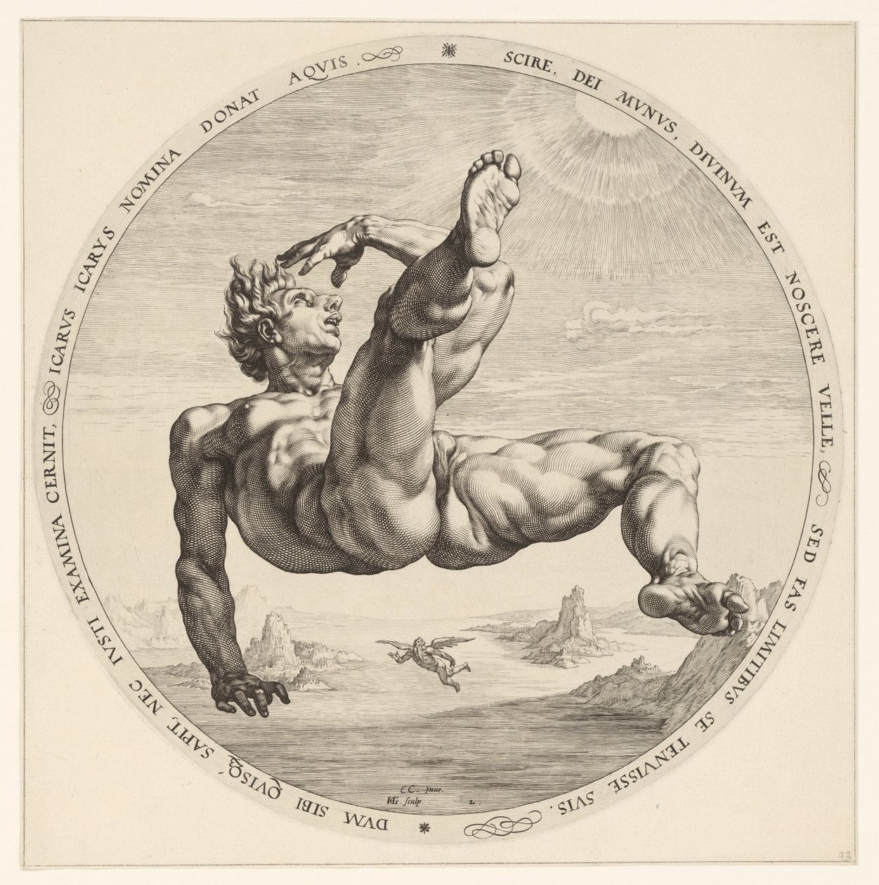 İkarus De vier vallers (dizi adı) by Hendrick Goltzius
