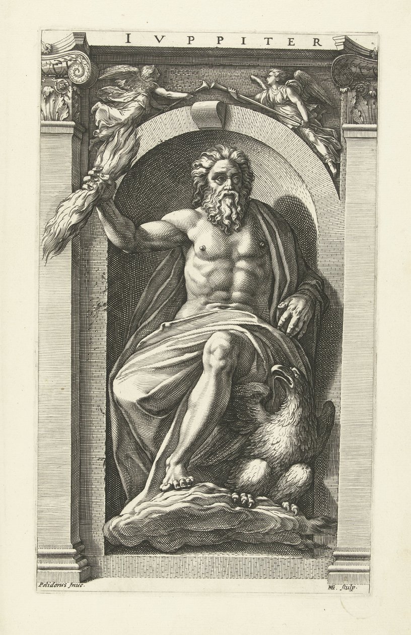 Jüpiter Jüpiter (nesne üzerindeki başlık) Sekiz Klasik Tanrı (dizi adı) by Hendrick Goltzius