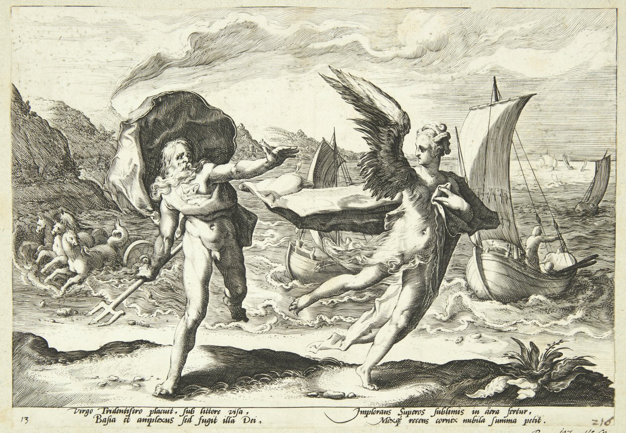 Koronis kargaya dönüştü by Hendrick Goltzius