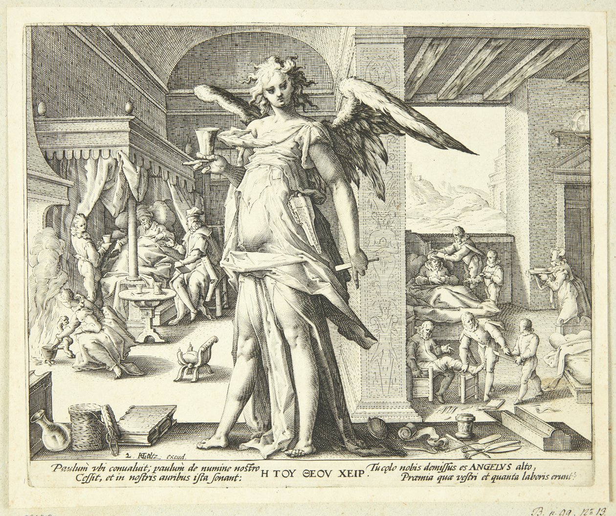 Bir melek gibi doktor by Hendrick Goltzius