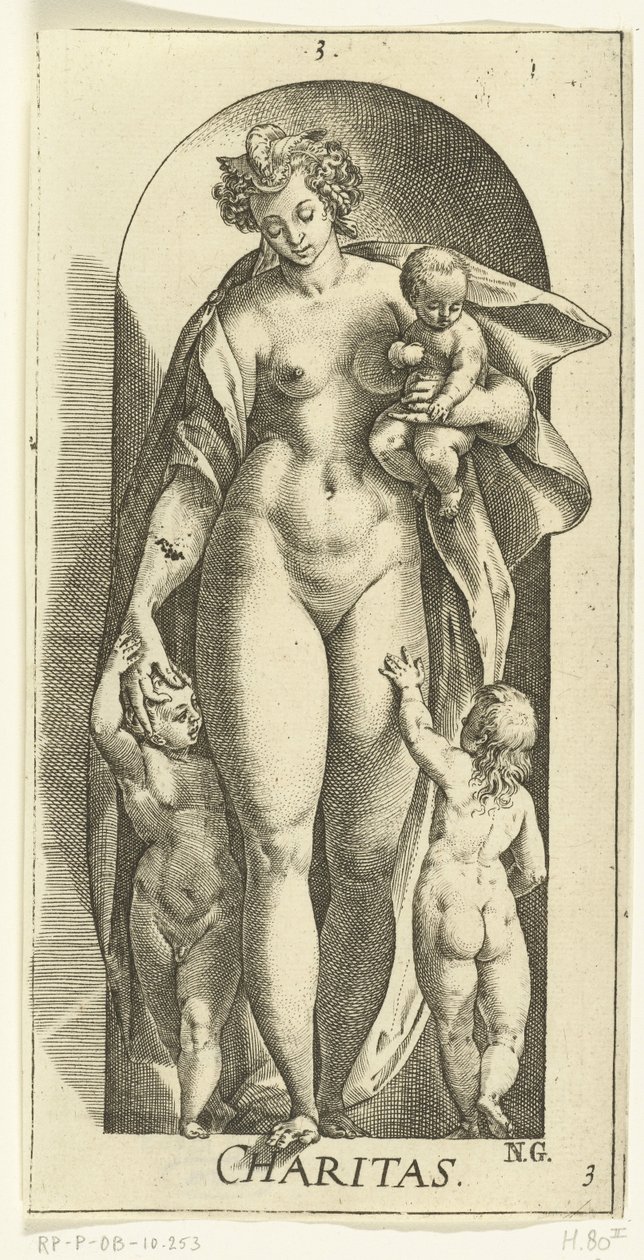 Aşk Hayır kurumu (nesne üzerindeki başlık) Yedi Erdem (dizi adı) by Hendrick Goltzius