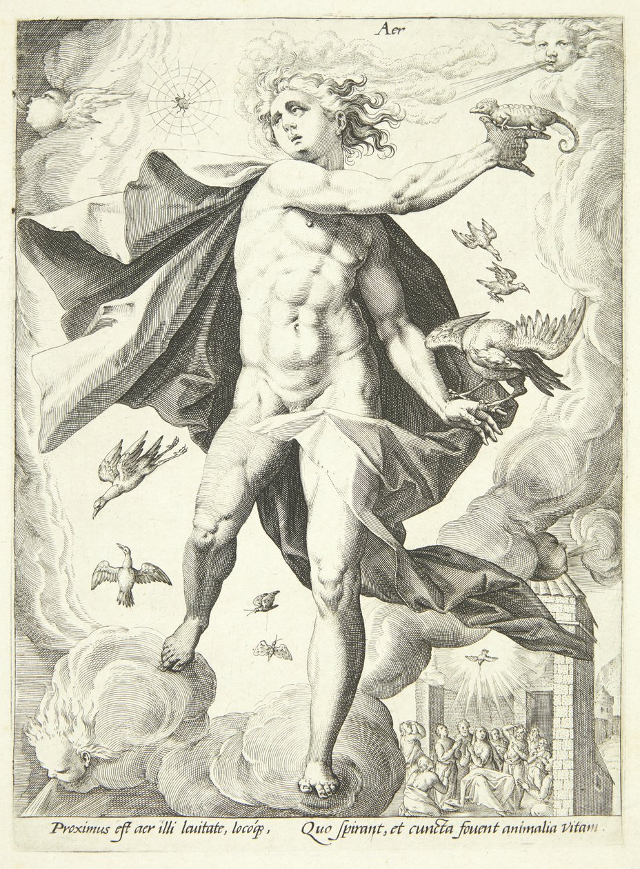 Hava (Aer) by Hendrick Goltzius