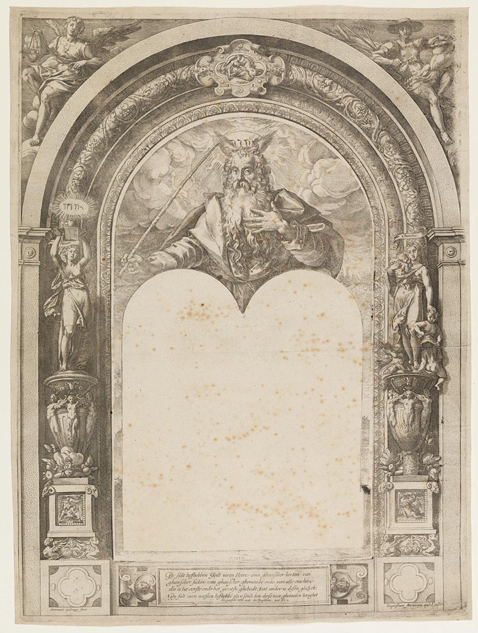 Musa, Yasa Levhalarıyla by Hendrick Goltzius