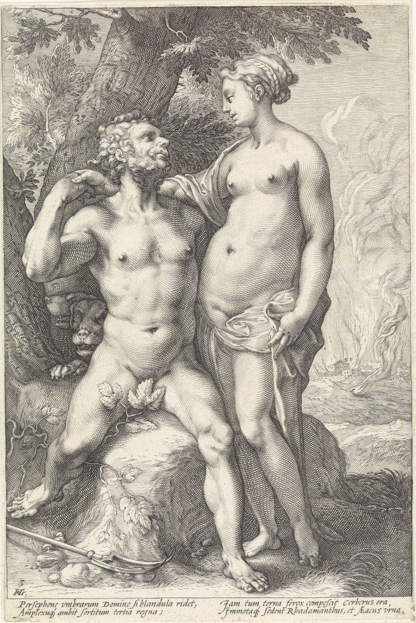 Proserpina Godenparen'deki Plüton (dizi başlığı) by Hendrick Goltzius