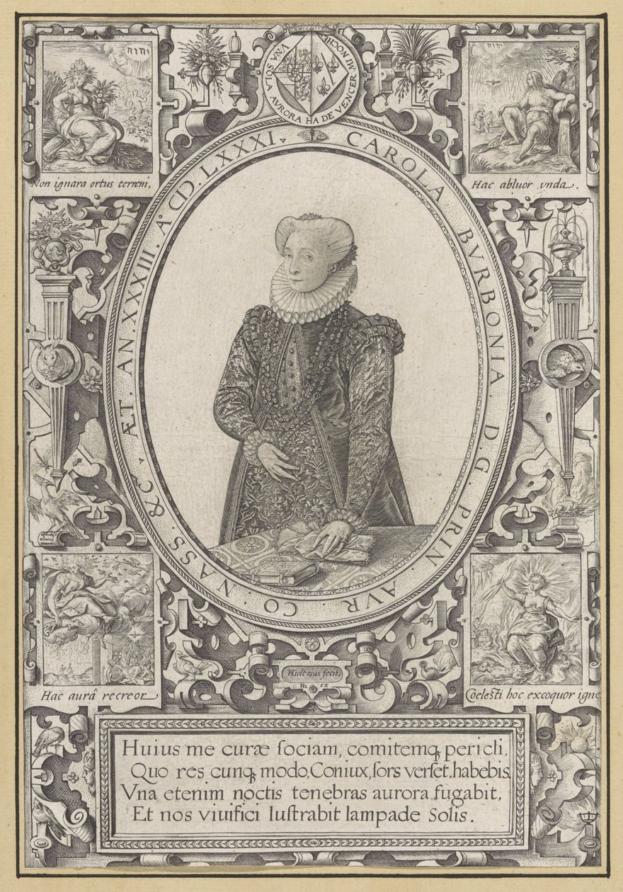 Bourbon'lu Charlotte'un Portresi by Hendrick Goltzius