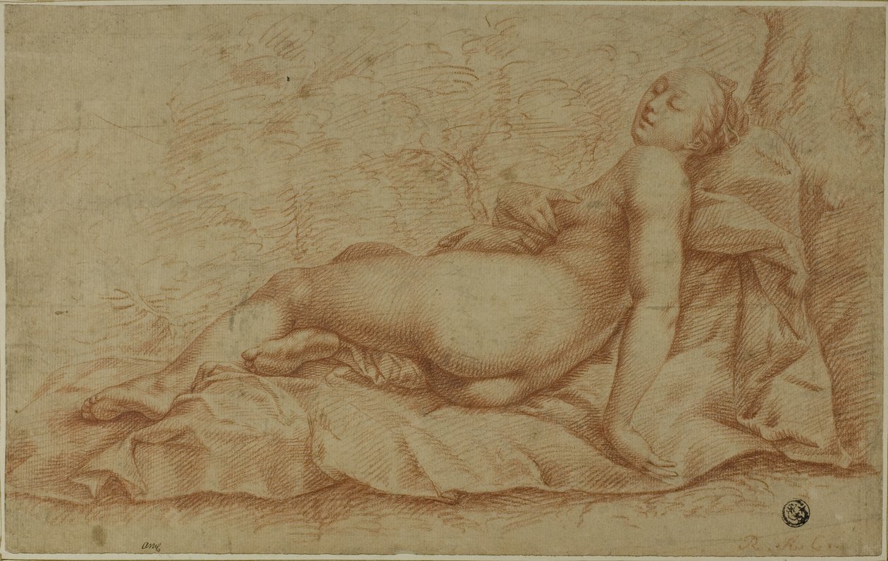 uzanmış Venüs by Hendrick Goltzius