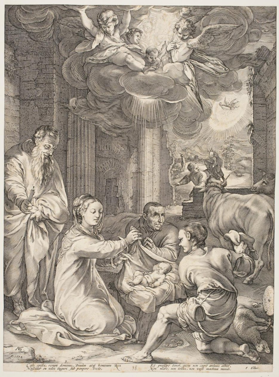 Çobanların hayranlığı by Hendrick Goltzius