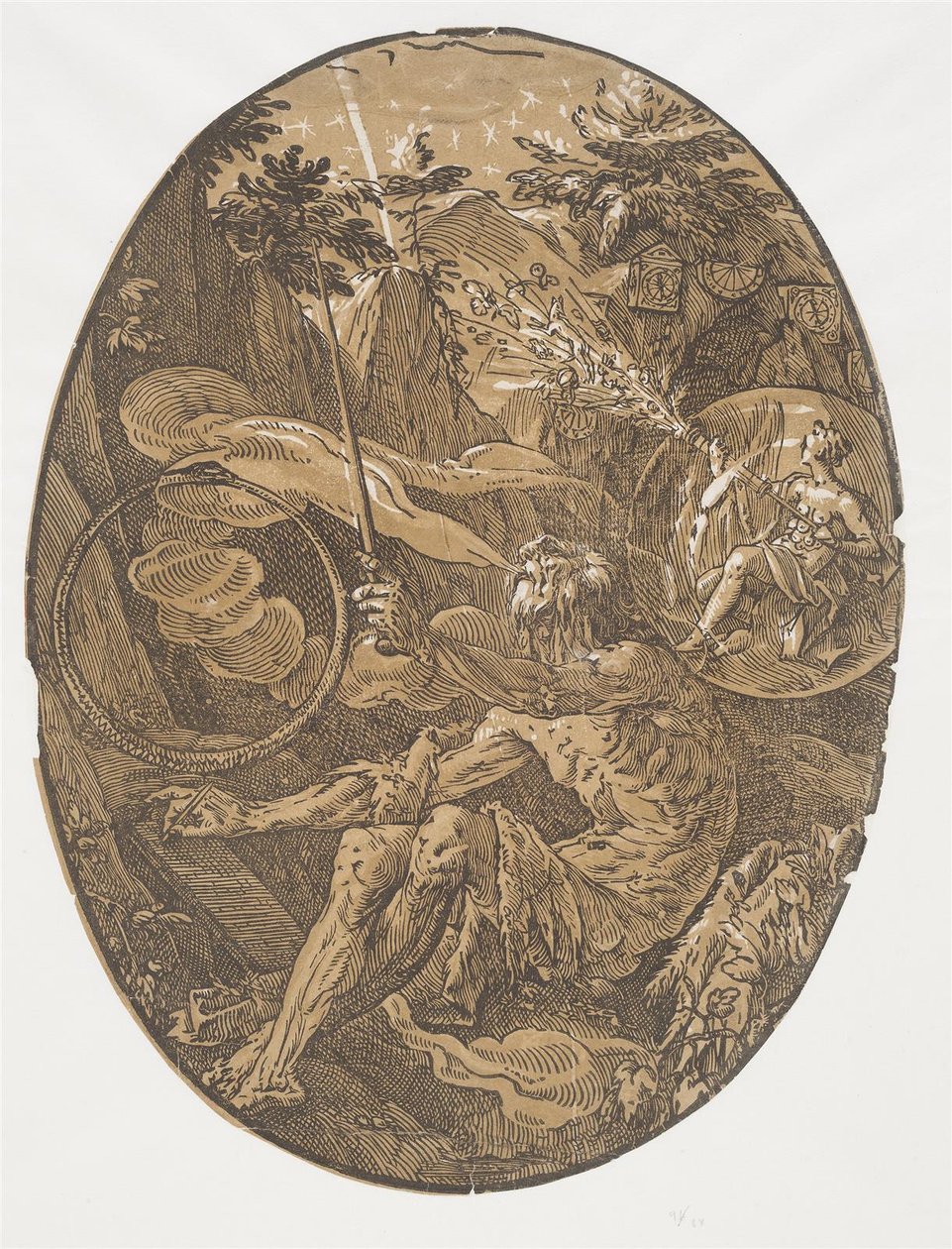Sonsuzluk Mağarası (Büyücü) by Hendrick Goltzius