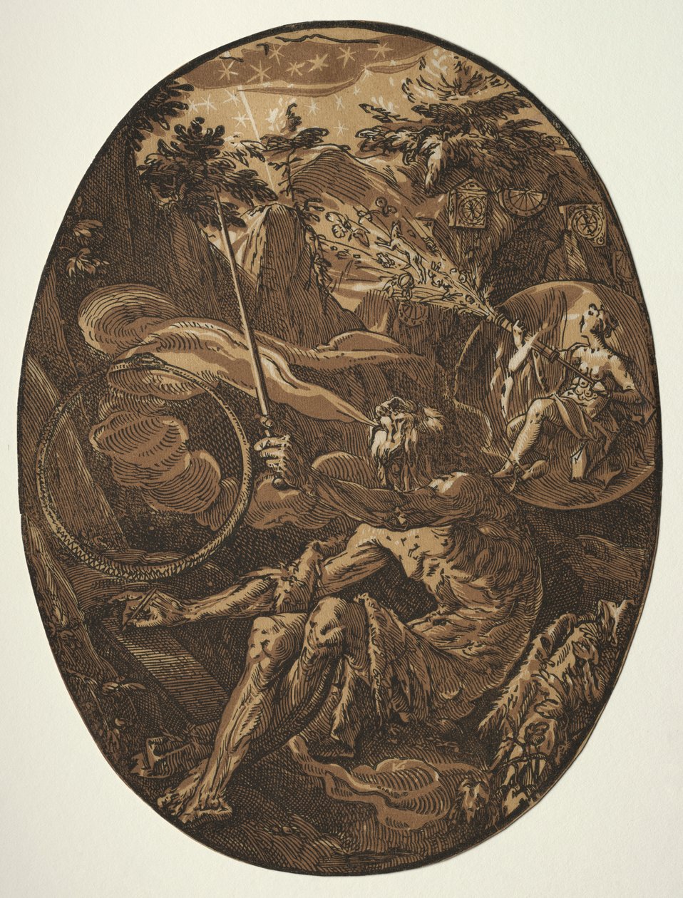 Tanrılar: Sonsuzluk Mağarasında Demogorgon by Hendrick Goltzius