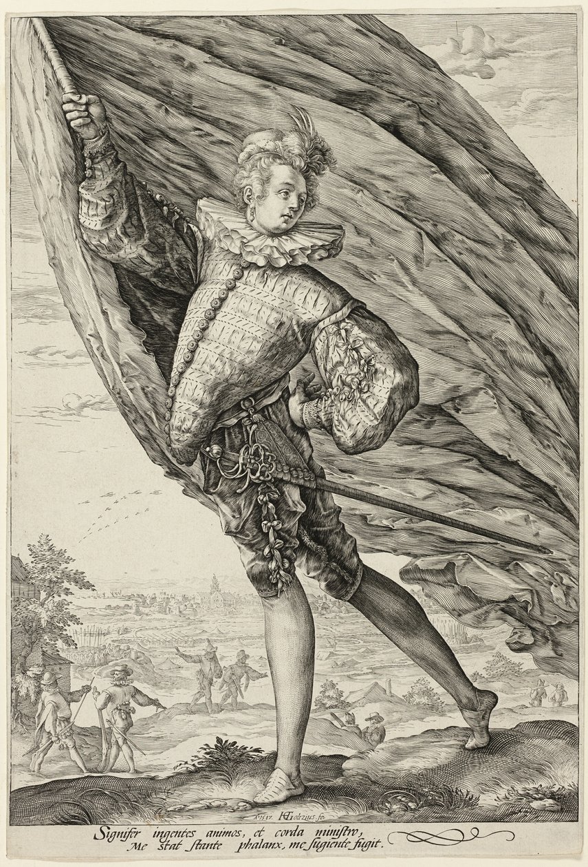 Standart Taşıyıcı, Sola Döndü by Hendrick Goltzius