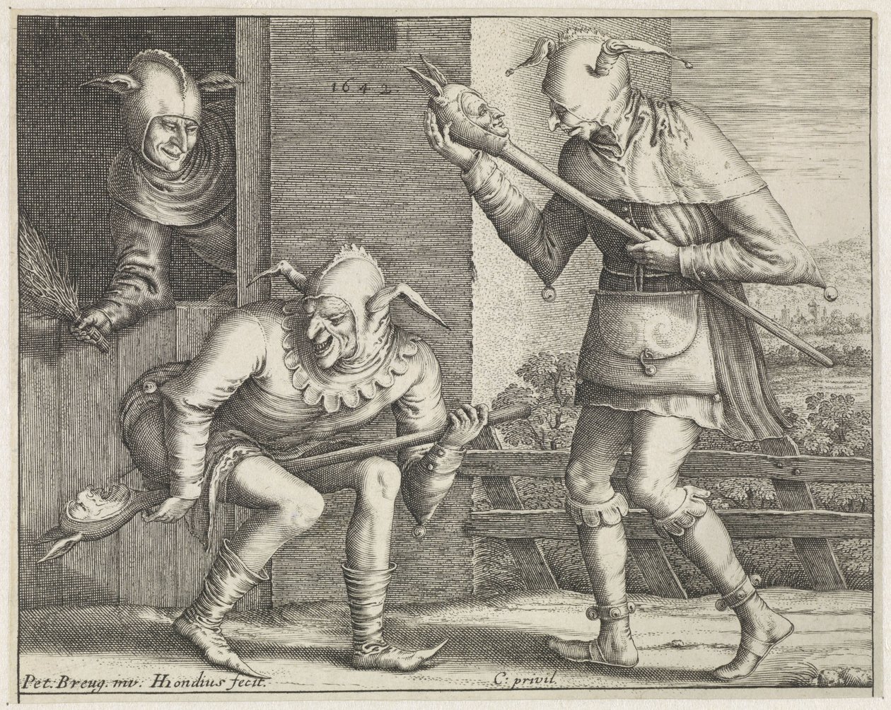 üç aptal Çılgın (dizi adı) by Hendrick Hondius (I)