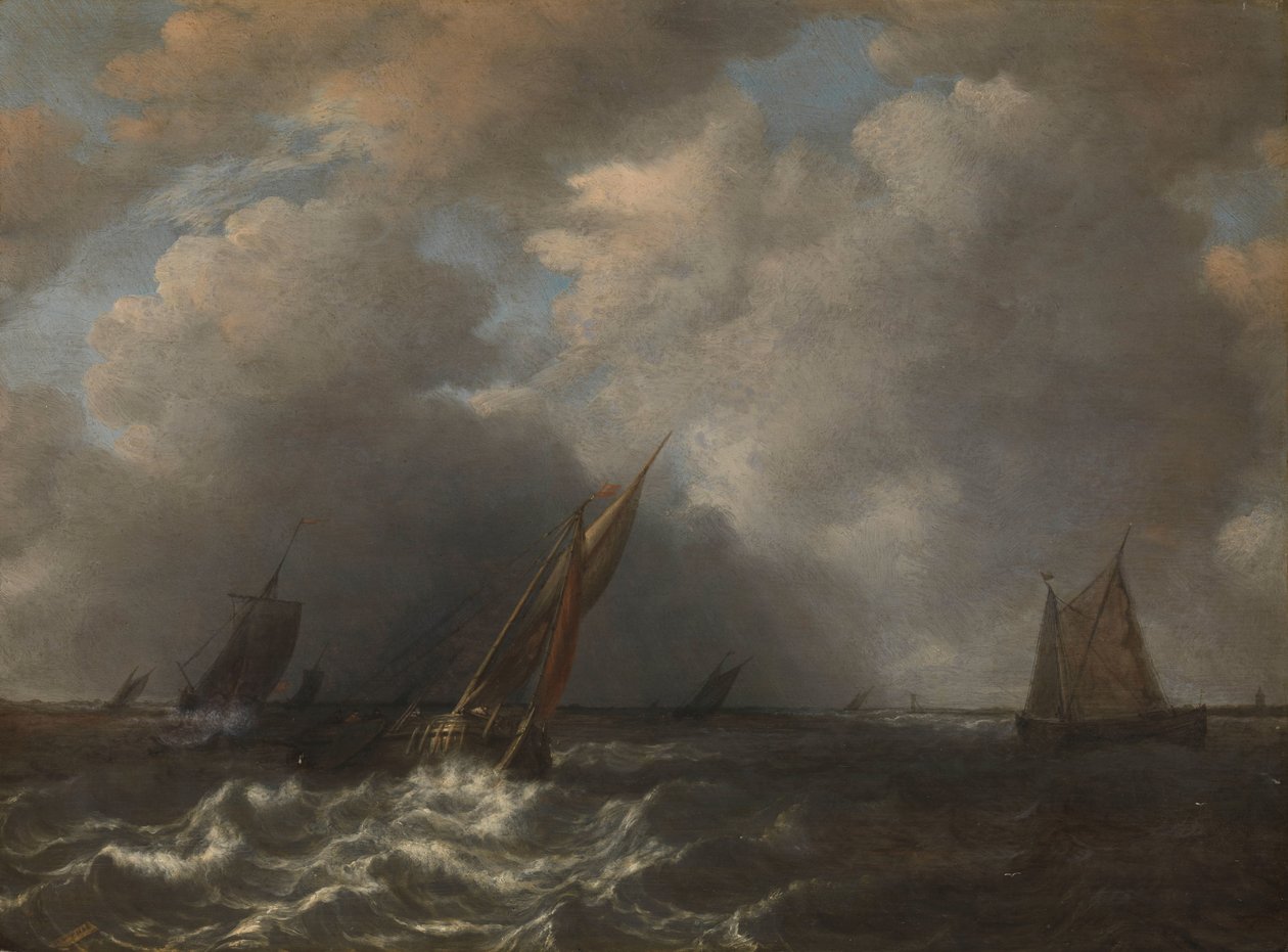 Meuse Nehri üzerinde fırtına by Hendrick Martensz. Sorgh