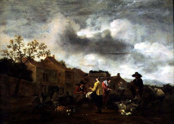 Bir İtalyan Pazarı by Hendrick Mommers