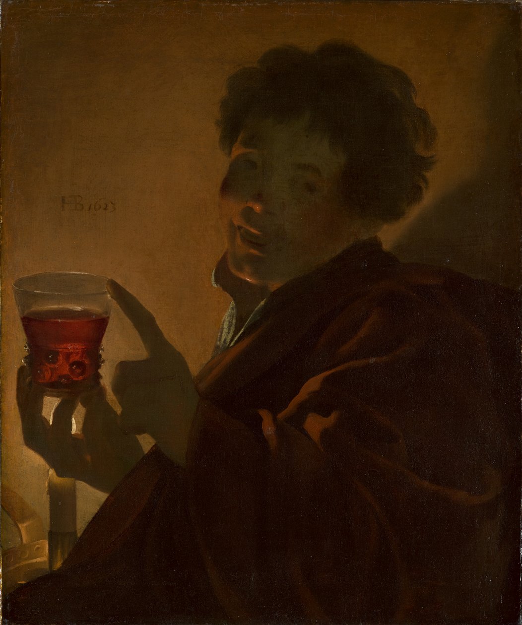 Şarap kadehi olan çocuk by Hendrick ter Brugghen