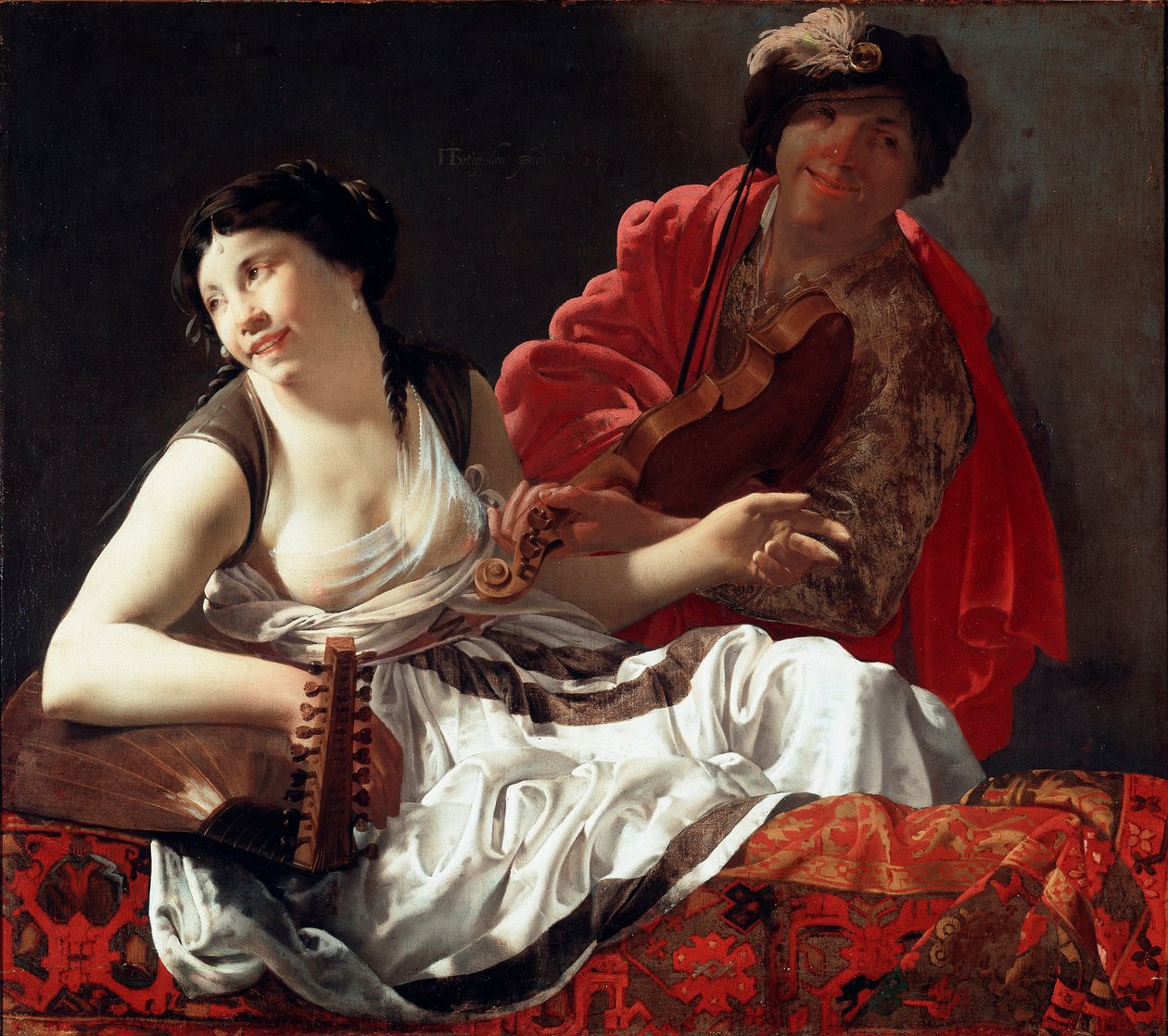 Hendrick Terbrugghen (Ter Brugghen) (1588-1629) 1629 Dim. 90x127 cm Galleria Borghese Roma by Hendrick ter Brugghen