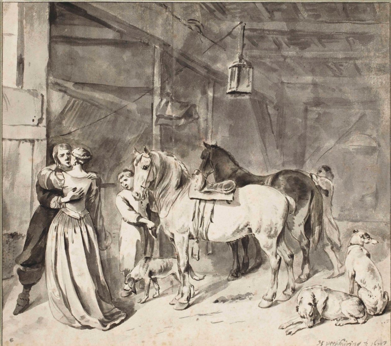 Bir Leydiye Veda Eden Süvari, 1678 by Hendrick Verschuring