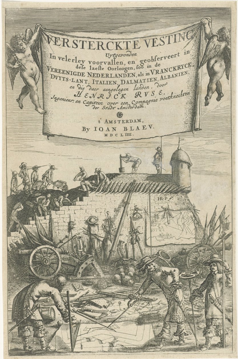 Henrich Ruse için başlık sayfası, Versterckte Vesting, 1654 by Hendrick baron van Ruse