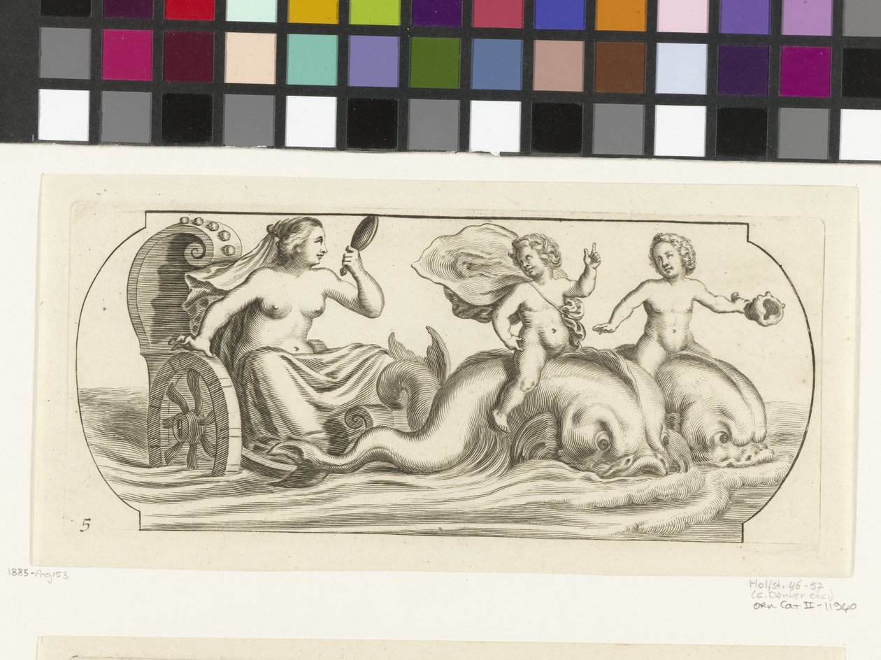 Bir araba üzerinde Amphitrite Nouveau Livre des Dieux et Deeßes De la Marine Bouckje Deniz Tanrıları ve Tanrıçaları (dizi başlığı) by Hendrick de Keyser (I)